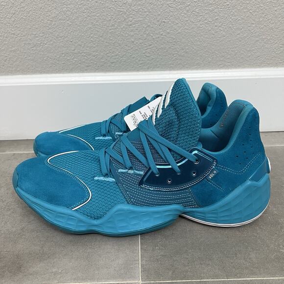 Adidas SM Harden Vol 4 TEAM Mens 14 Teal Blue Athletic Basketball Shoes EF9780 main image 10